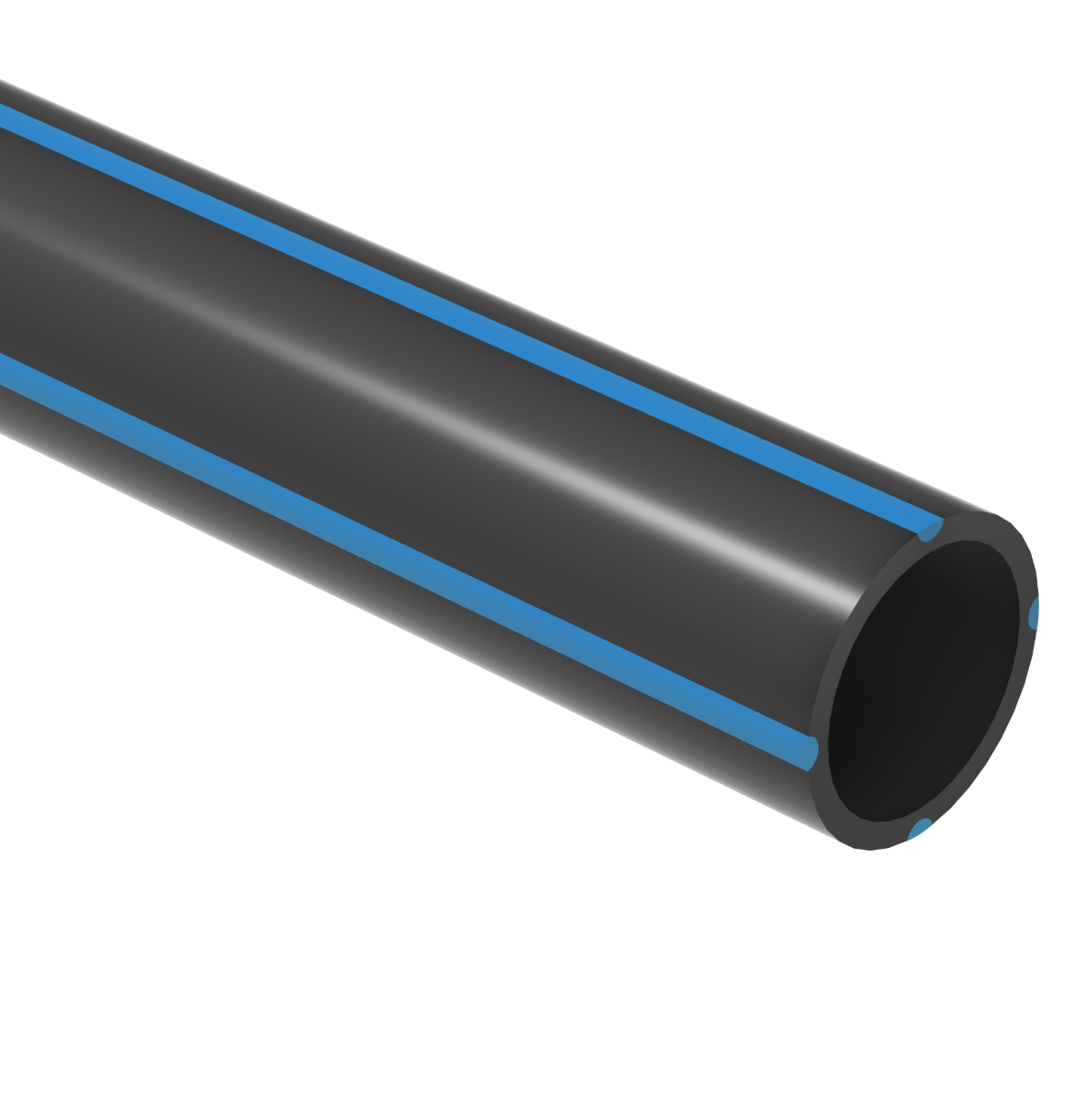 Tubo PEAD PE 100 PN 20 Preto com Listra