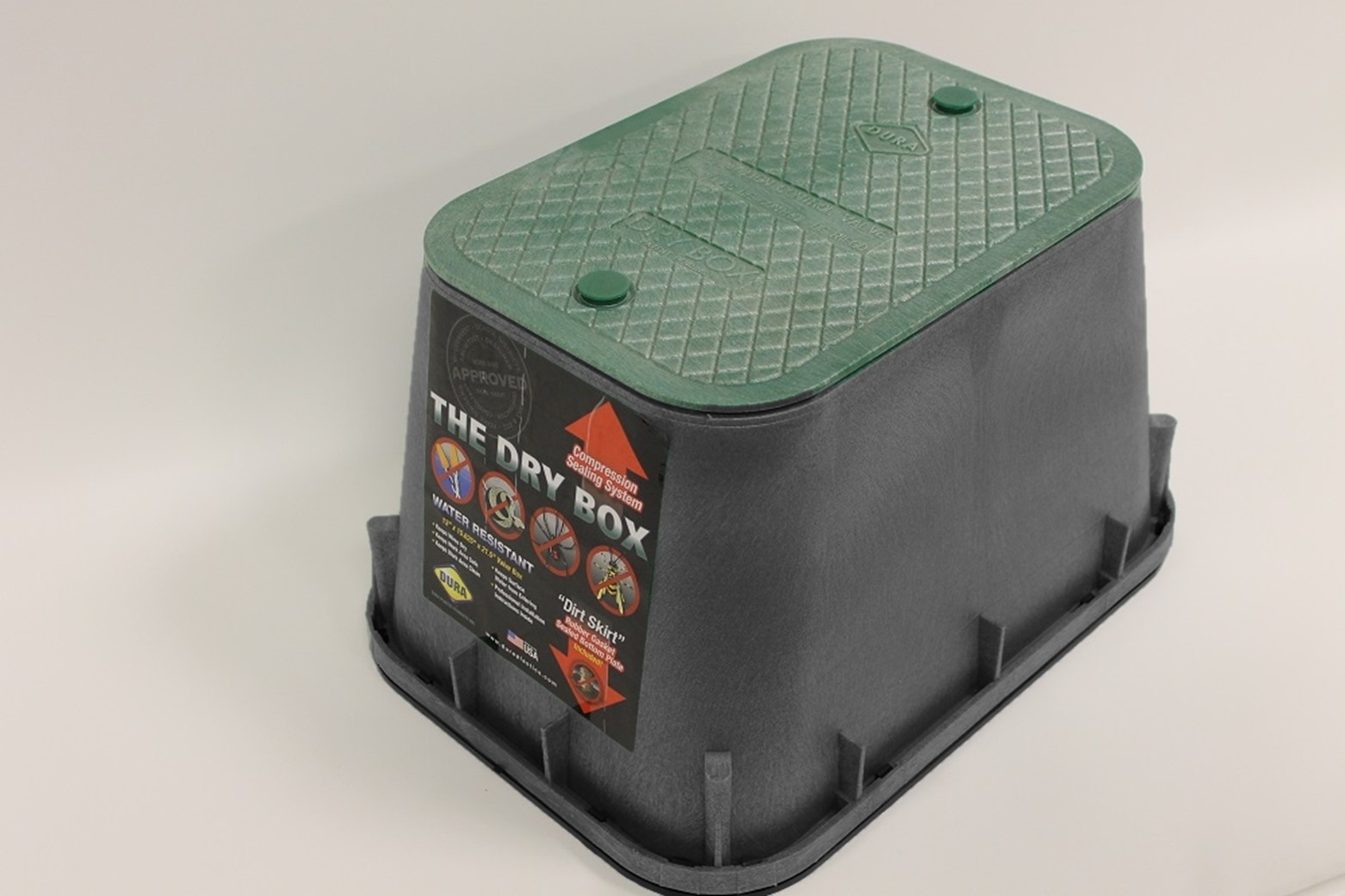 Rect. Dry Box (12X17X12") Black / Green