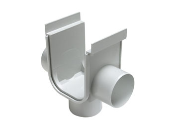 Bocal p/ Calha de Piso Reforçada DN 130 x 148 c/ Saída Inferior e 2 Laterais