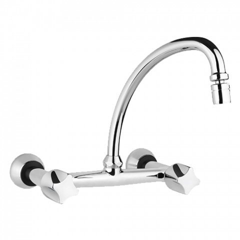 Misturador de Cozinha para Parede com Tubo Alto Móvel
