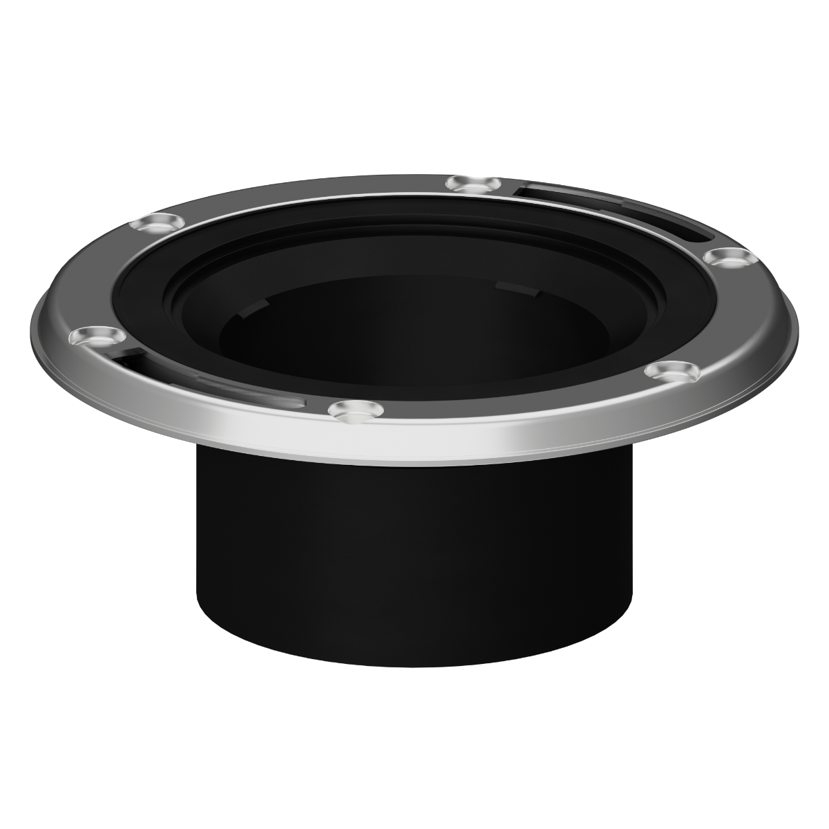 CLOSET FLANGE HUB W METAL RING DWV ABS