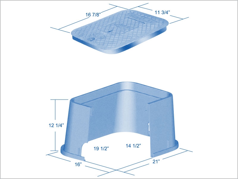 Rectangular Meter Box (12X17X6")