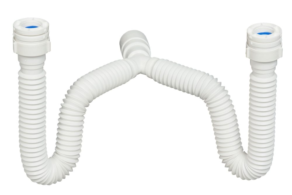 Sifão Ajustável Multiuso Duplo Branco 66 cm - 88 cm