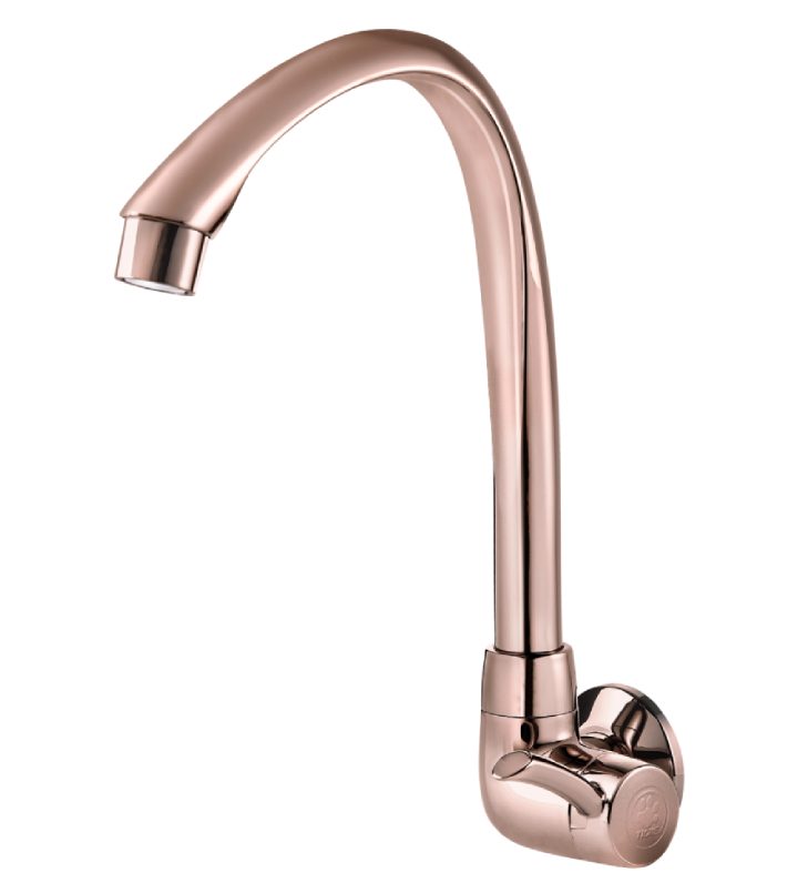 Torneira para Cozinha de Parede Bica Alta Móvel Rosé Gold Linea