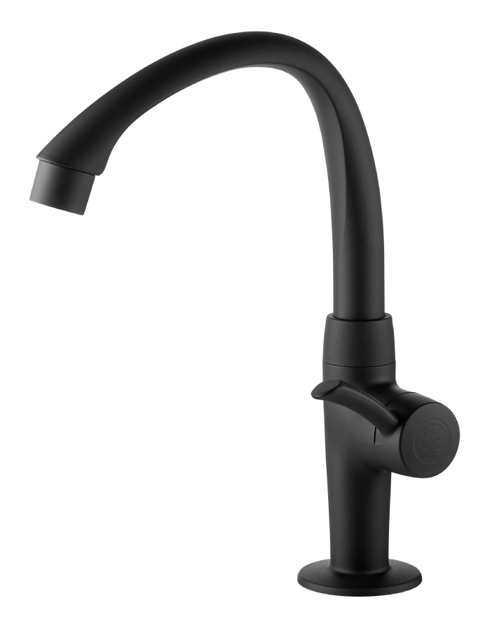 Torneira para Lavatório de Mesa Bica Alta Móvel Preto Fosco Linea